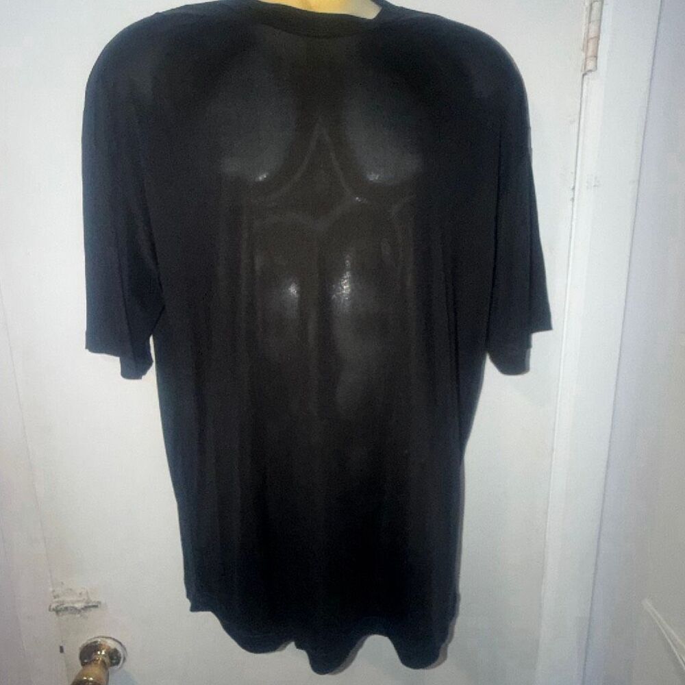 TULLIANO Black Lightweight Silk T Shirt-XL